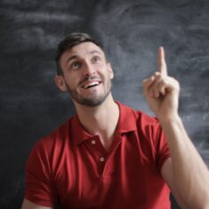 Man in Red Polo Shirt Thought a Good Idea